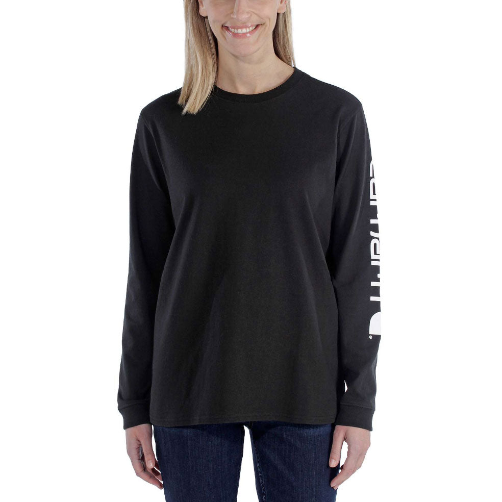 Women's SLEEVE LOGO LONG-SLEEVE T-SHIRT Black