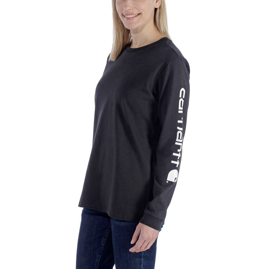 Women's SLEEVE LOGO LONG-SLEEVE T-SHIRT Black