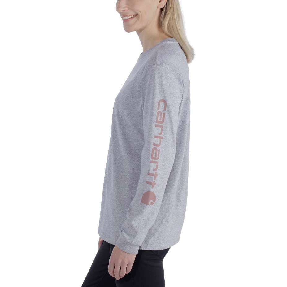 Women's SLEEVE LOGO LONG-SLEEVE T-SHIRT Heather Grey