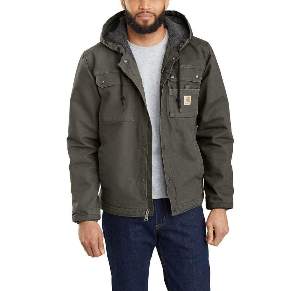 BARTLETT SHERPA-LINED JACKET Moss