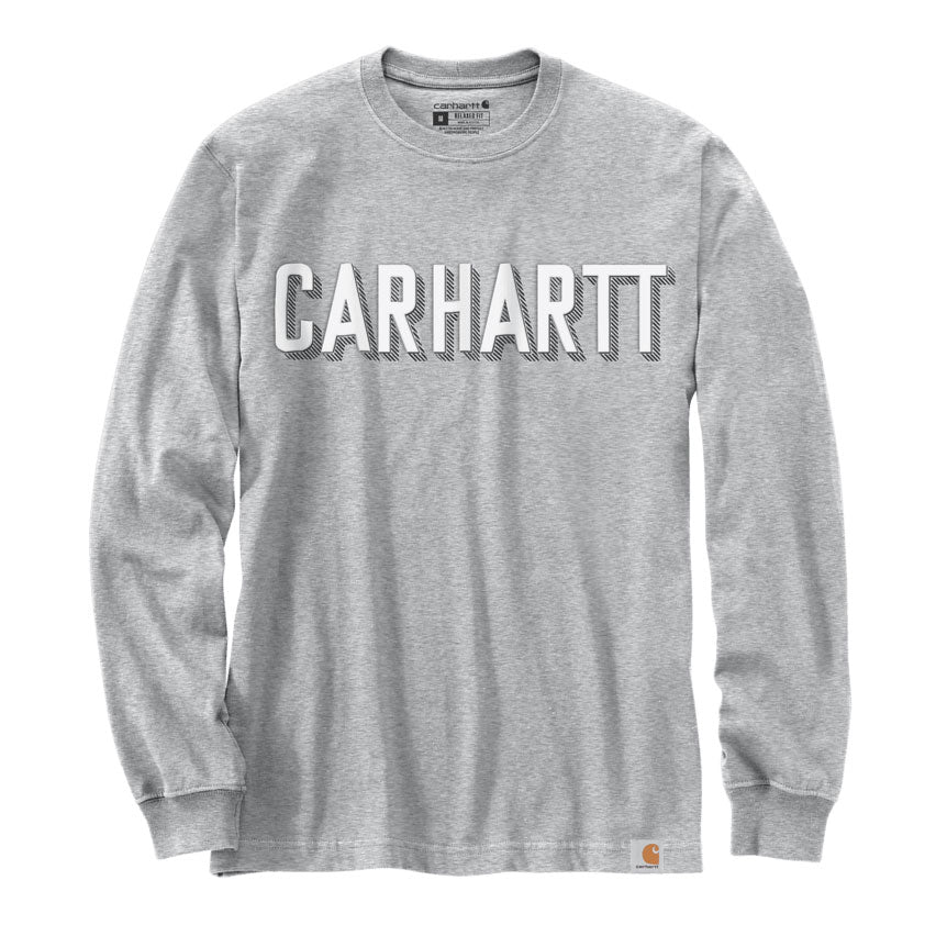 WORKWEAR LOGO LONG SLEEVE T-SHIRT Heather Grey