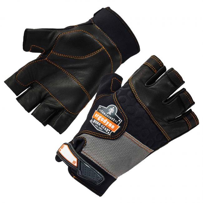 ProFlex® 901 Half-Finger Leather Impact Gloves