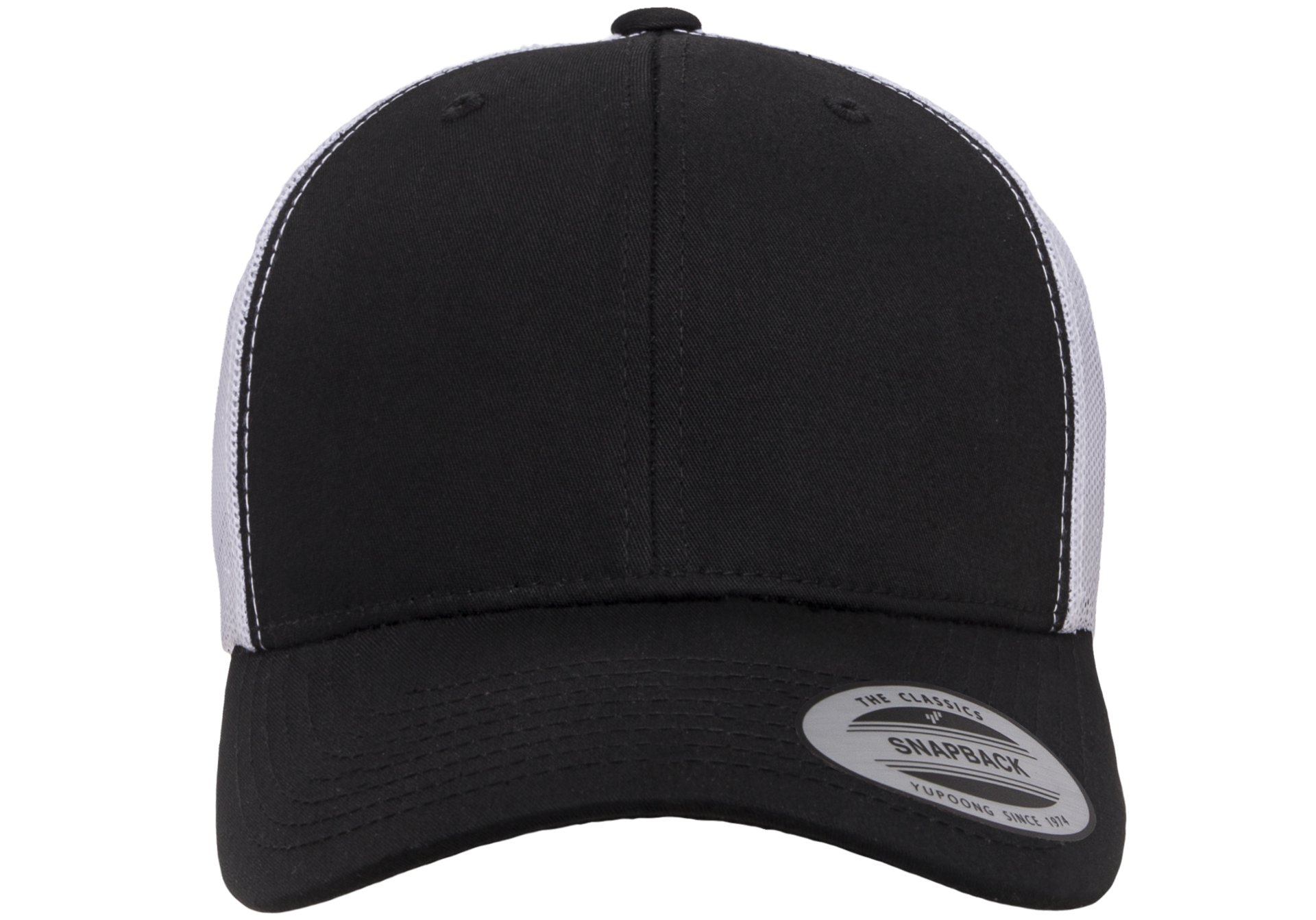 YP CLASSICS® RETRO TRUCKER CAP – 2-TONE Black/White