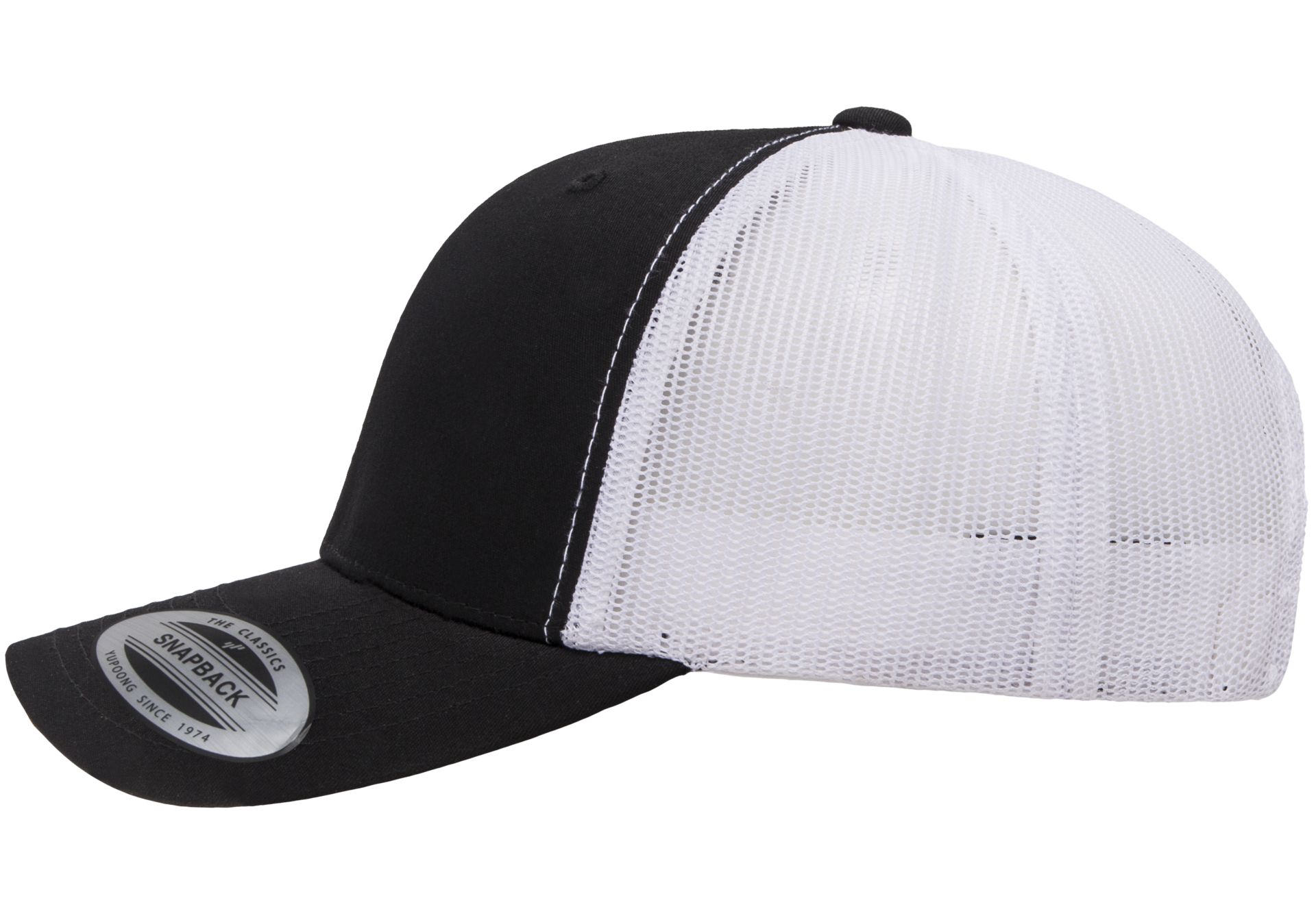 YP CLASSICS® RETRO TRUCKER CAP – 2-TONE Black/White