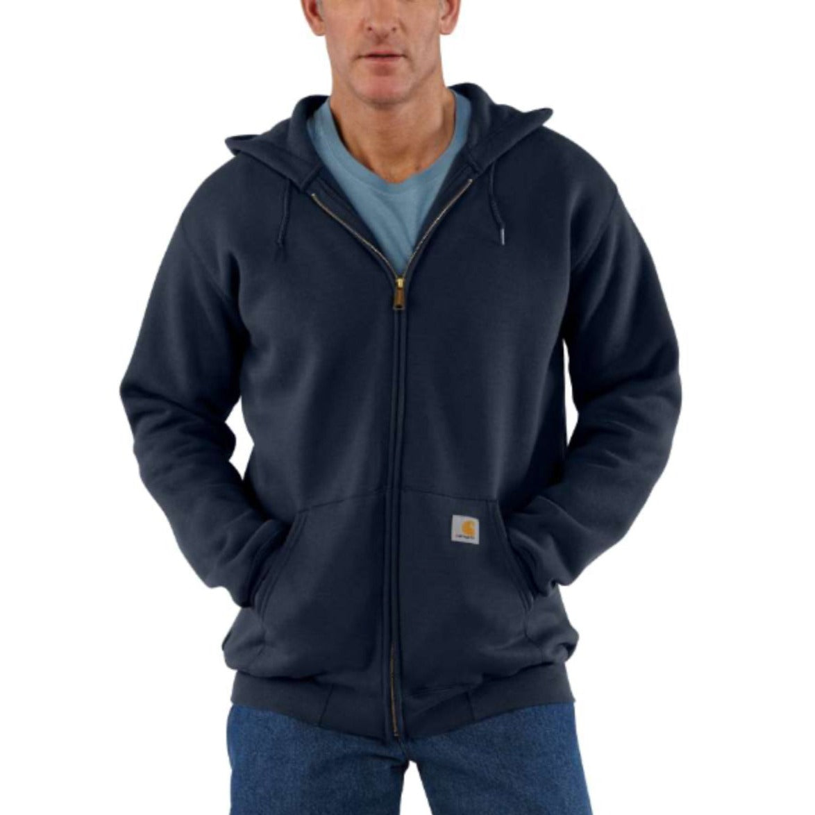 MIDWEIGHT ZIP FRONT HOODIE New Navy