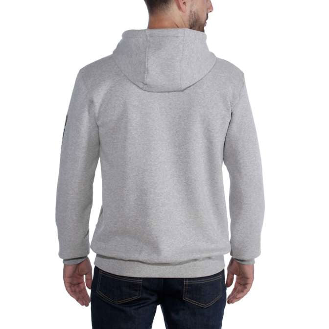 Midweight Signature Sleeve Logo Hoodie Heather Grey
