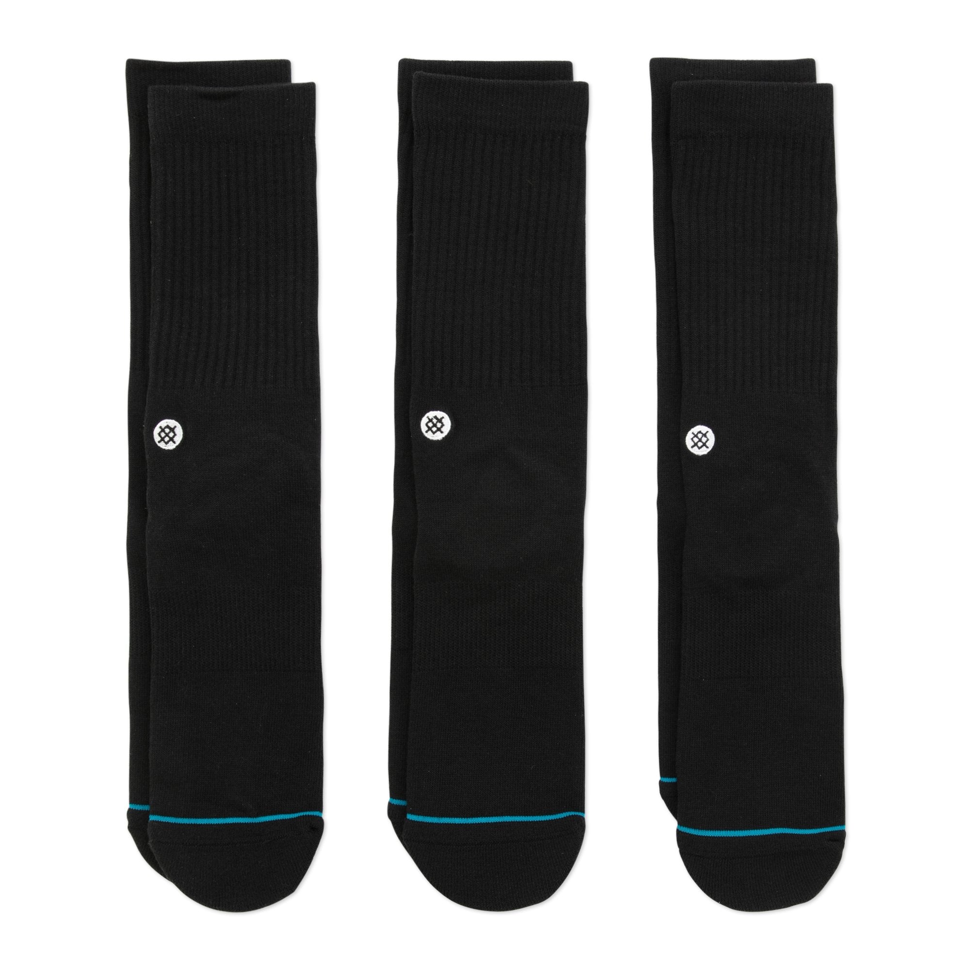 ICON CREW SOCK 3 PACK Black
