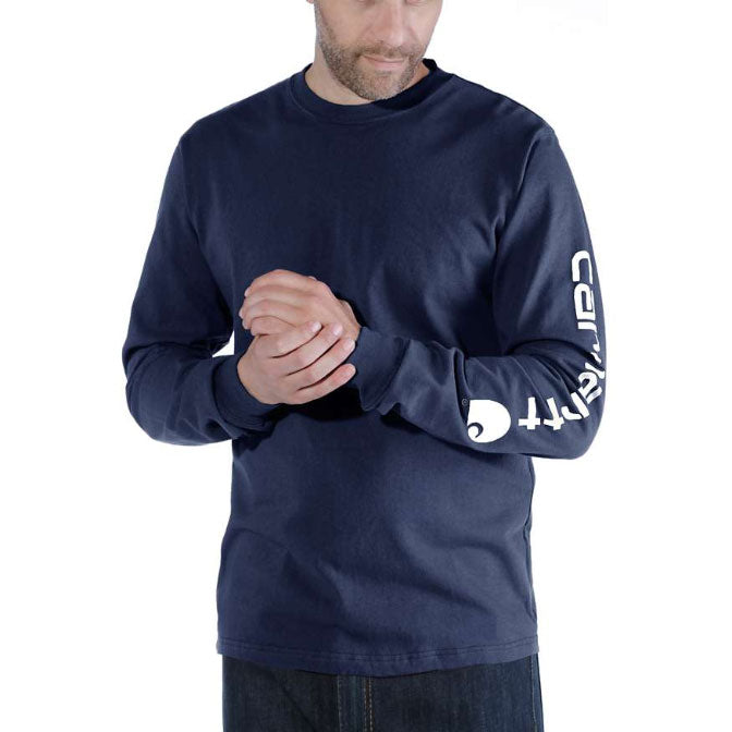 SIGNATURE SLEEVE LOGO LONG-SLEEVE T-SHIRT Navy