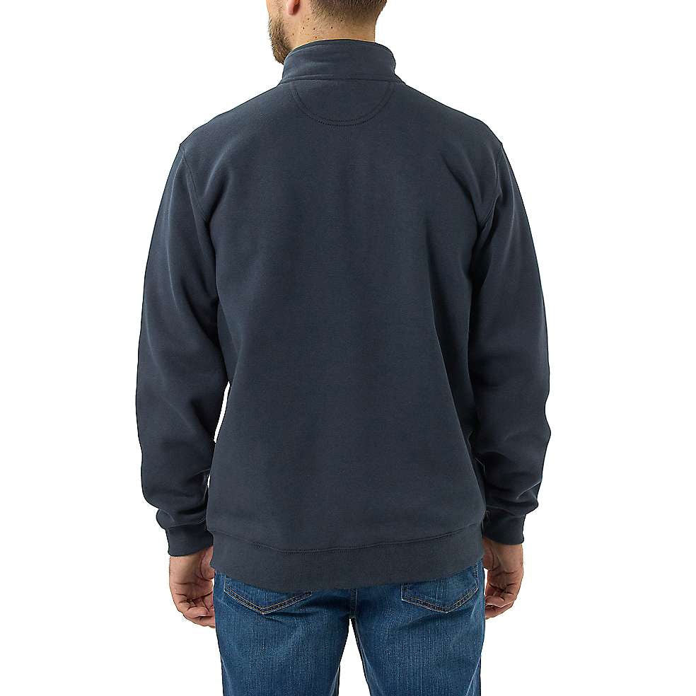 LOOSE FIT MIDWEIGHT QUARTER ZIP SWEATSHIRT Navy