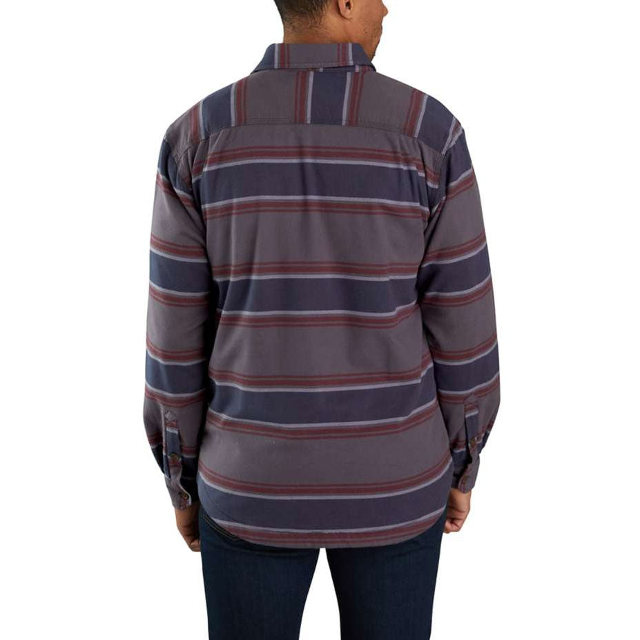 HAMILTON RUGGED FLEX® FLANNEL FLEECE-LINED SHIRT Shadow Stripe