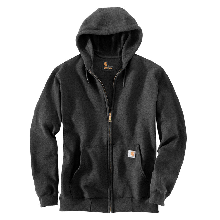 MIDWEIGHT ZIP FRONT HOODIE Carbon Heather
