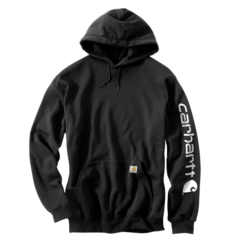 Midweight Signature Sleeve Logo Hoodie Black