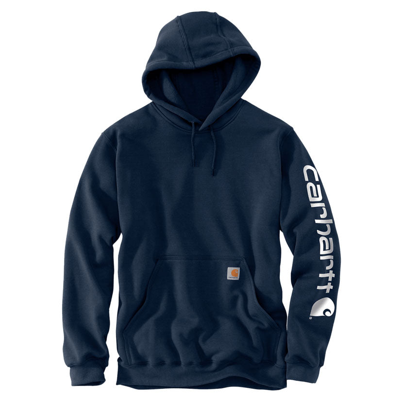Midweight Signature Sleeve Logo Hoodie New Navy