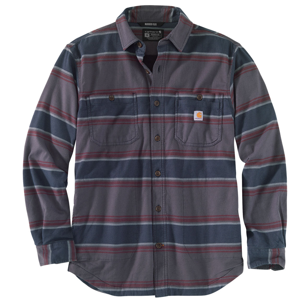HAMILTON RUGGED FLEX® FLANNEL FLEECE-LINED SHIRT Shadow Stripe