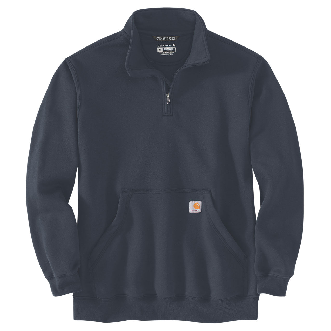 LOOSE FIT MIDWEIGHT QUARTER ZIP SWEATSHIRT Navy