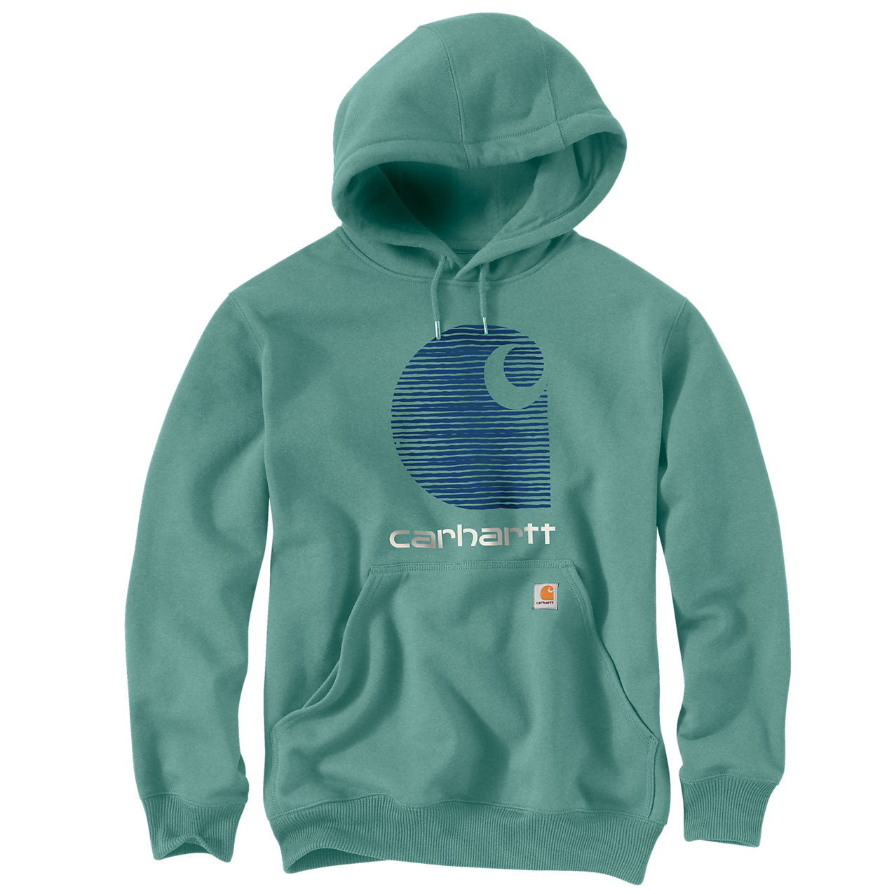 RAIN DEFENDER MIDWEIGHT C LOGO HOODIE Slate Green Heather