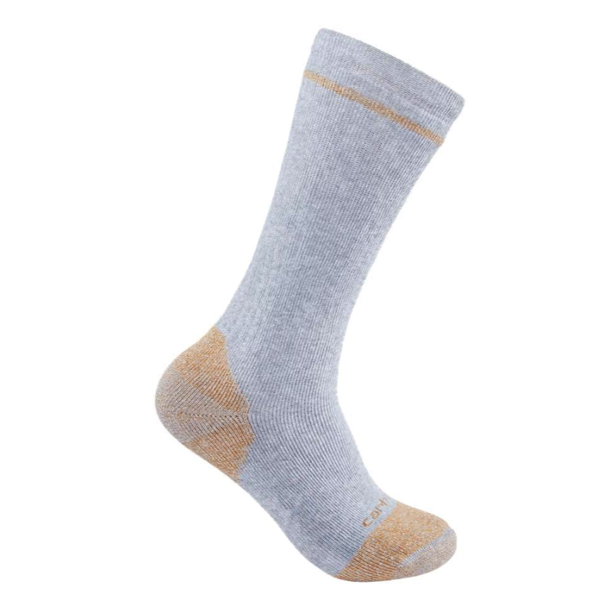 MIDWEIGHT COTTON BLEND STEEL TOE BOOT SOCK 2 PAIRS Grey