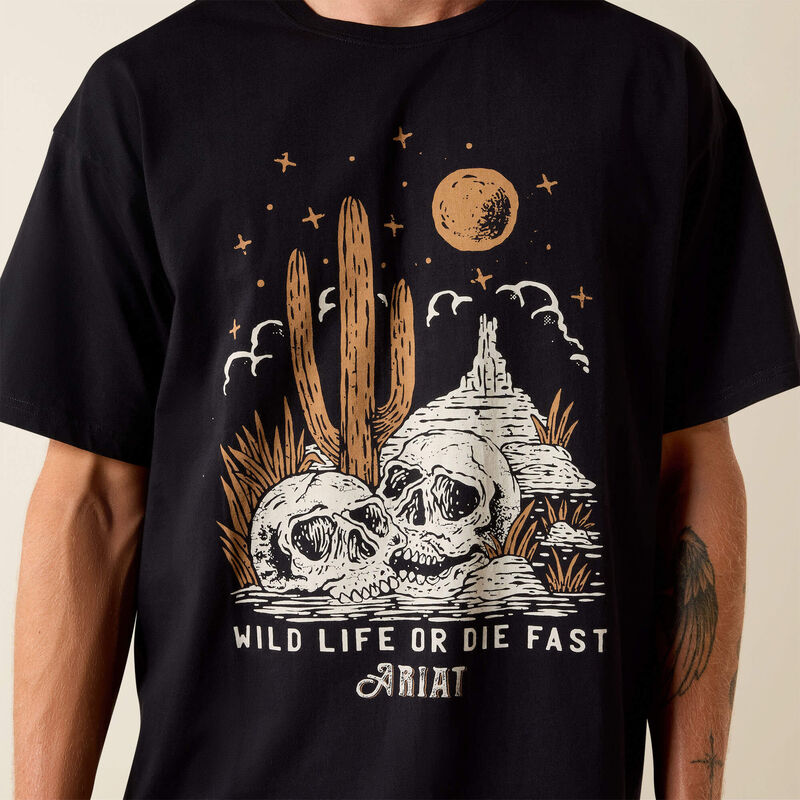 WILD LIFE BOXY T-SHIRT Black