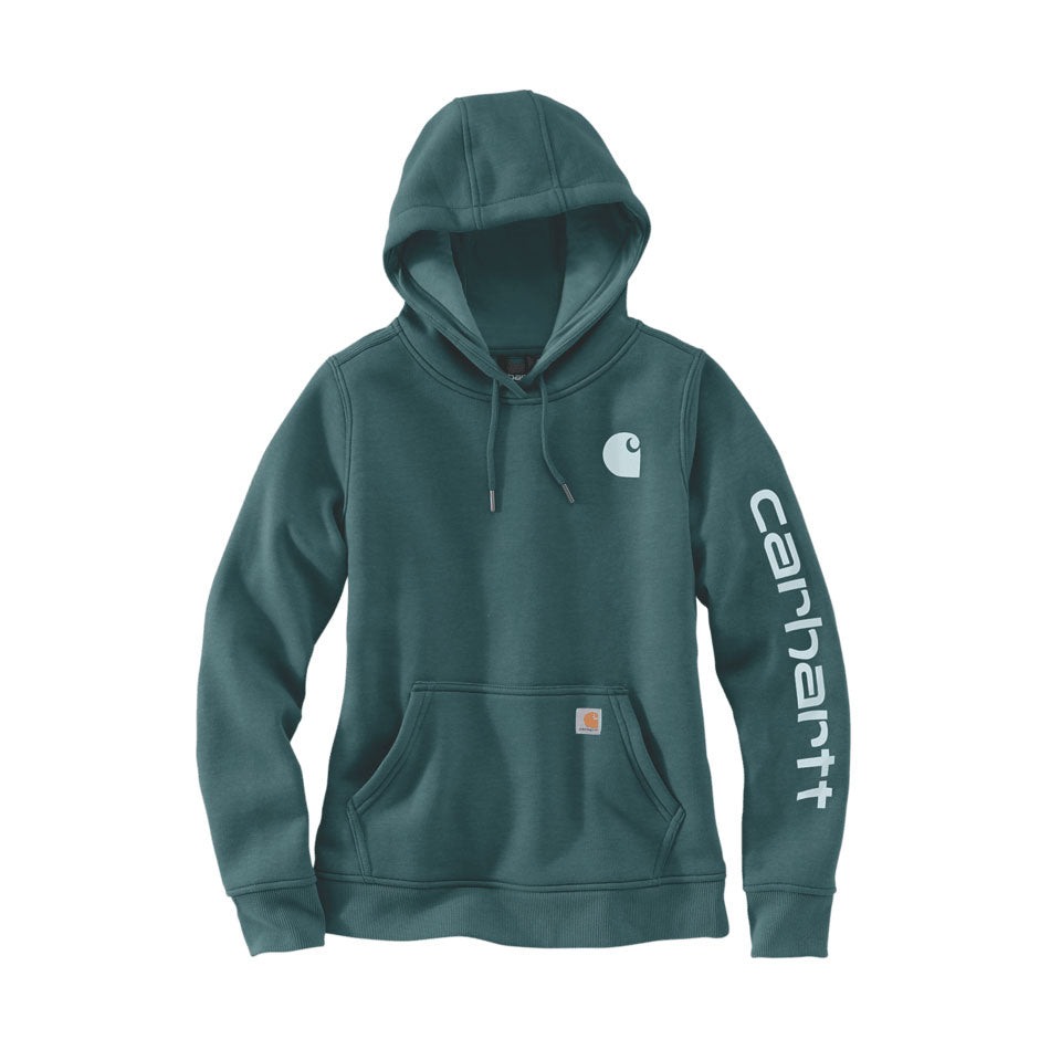 WOMENS CLARKSBURG SLEEVE LOGO HOODIE Greenstone