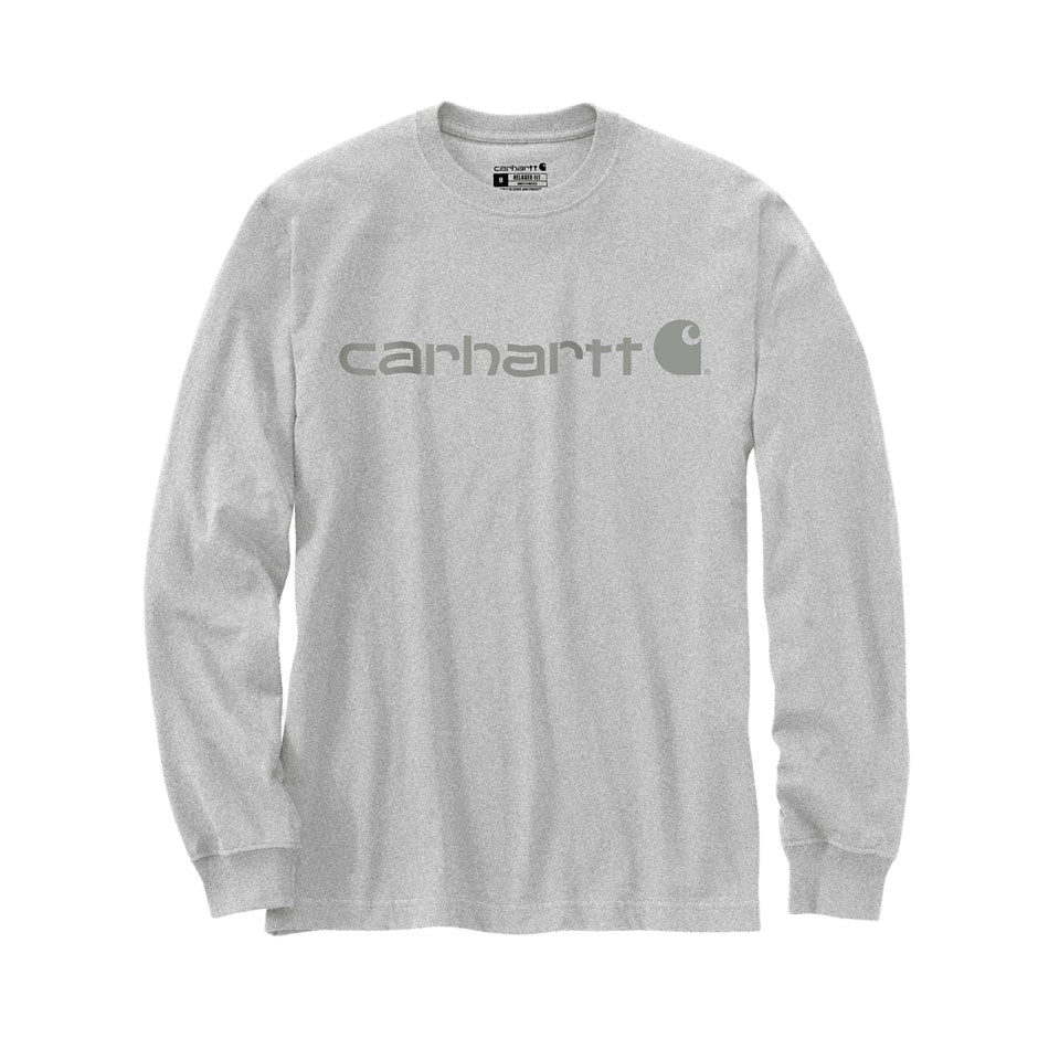 SIGNATURE LOGO LONG SLEEVE T-SHIRT Heather Gray/Gray