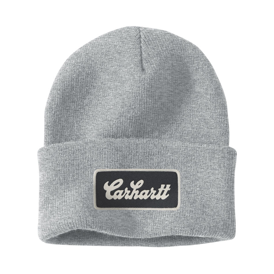 SCRIPT PATCH WATCH HAT Heather Grey