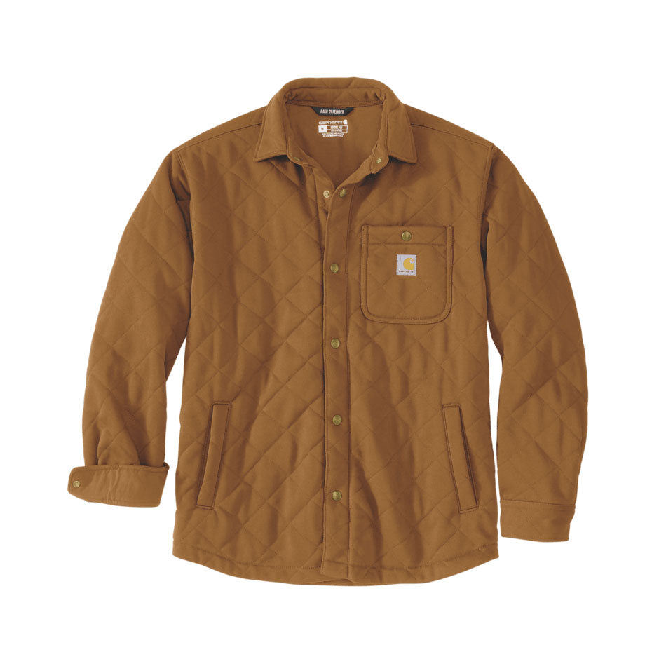 QUILTED SNAP-FRONT SHIRT JAC Carhartt Brown
