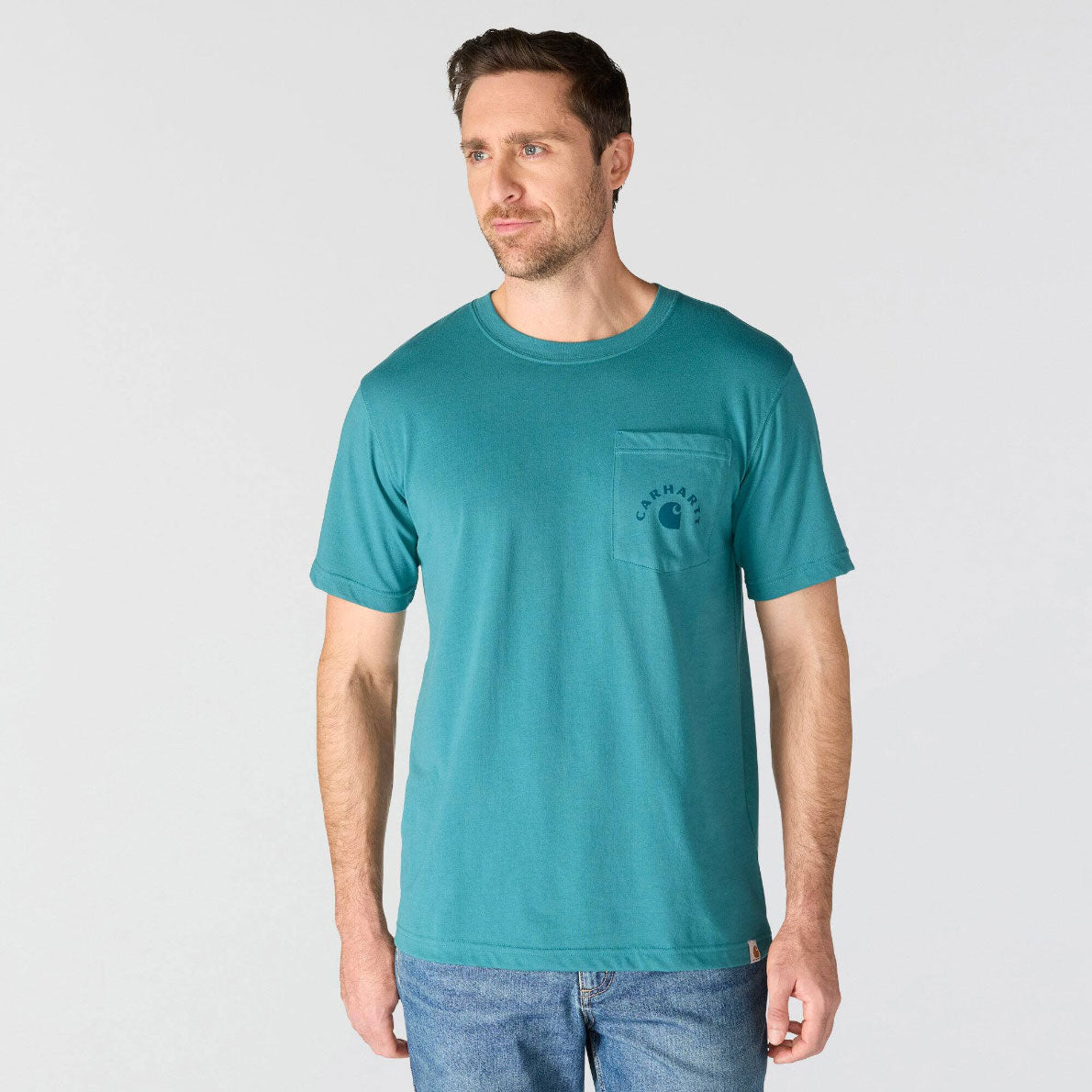 LIGHTWEIGHT WORK GRAPHIC POCKET T-SHIRT Transformative Teal