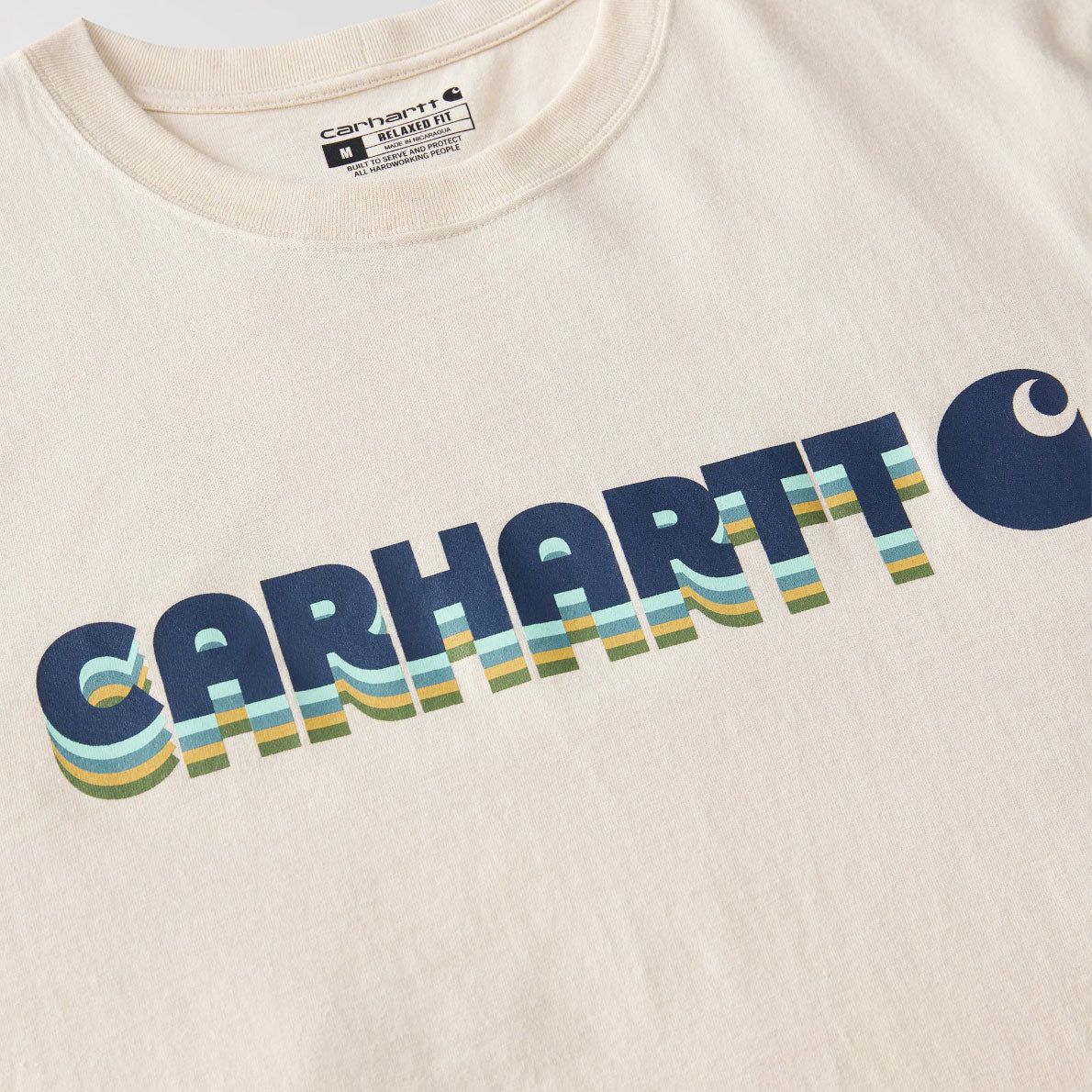 LIGHTWEIGHT LAYERED LOGO GRAPHIC T-SHIRT Oat Milk