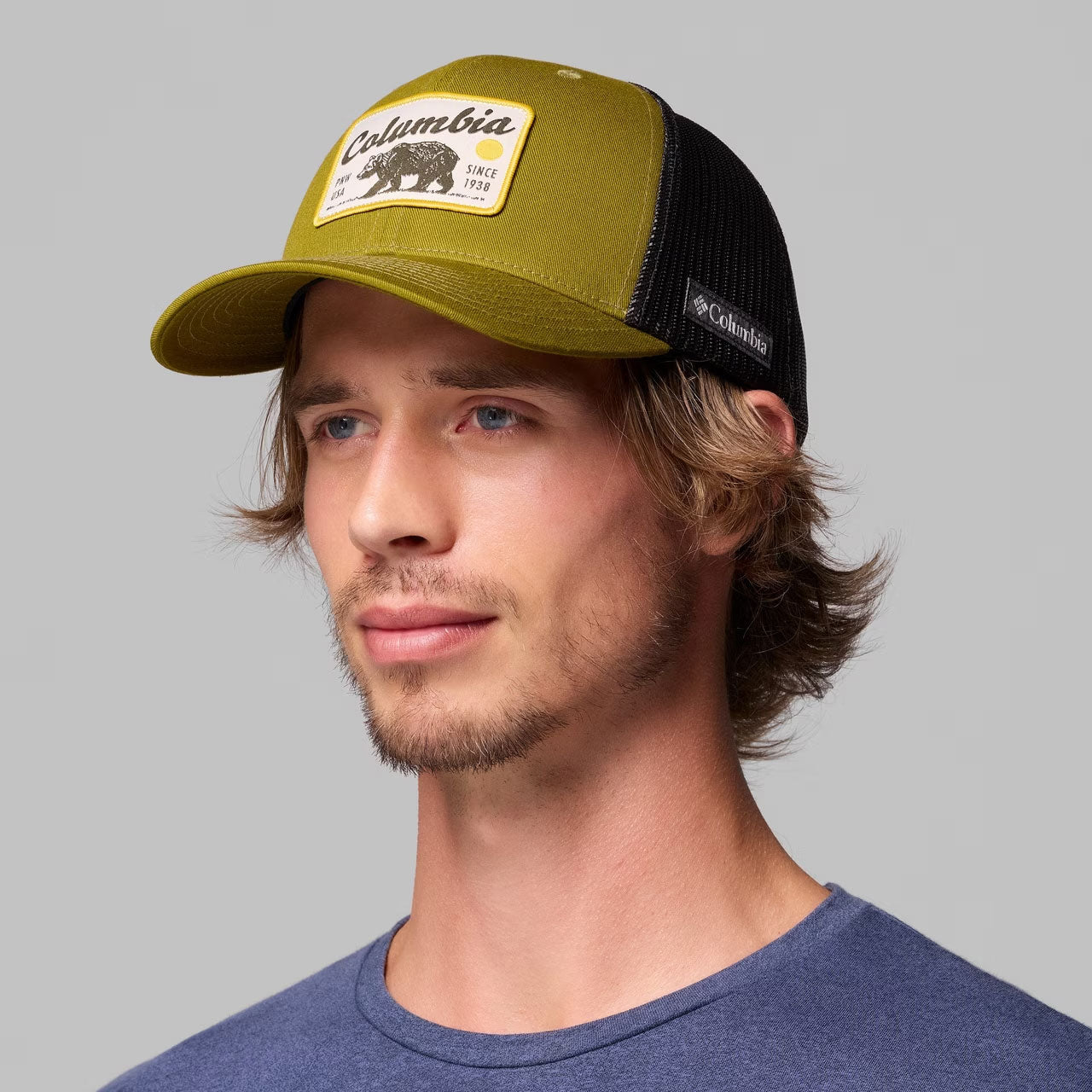 MESH SNAP BACK Mossy Green, PNW Bear