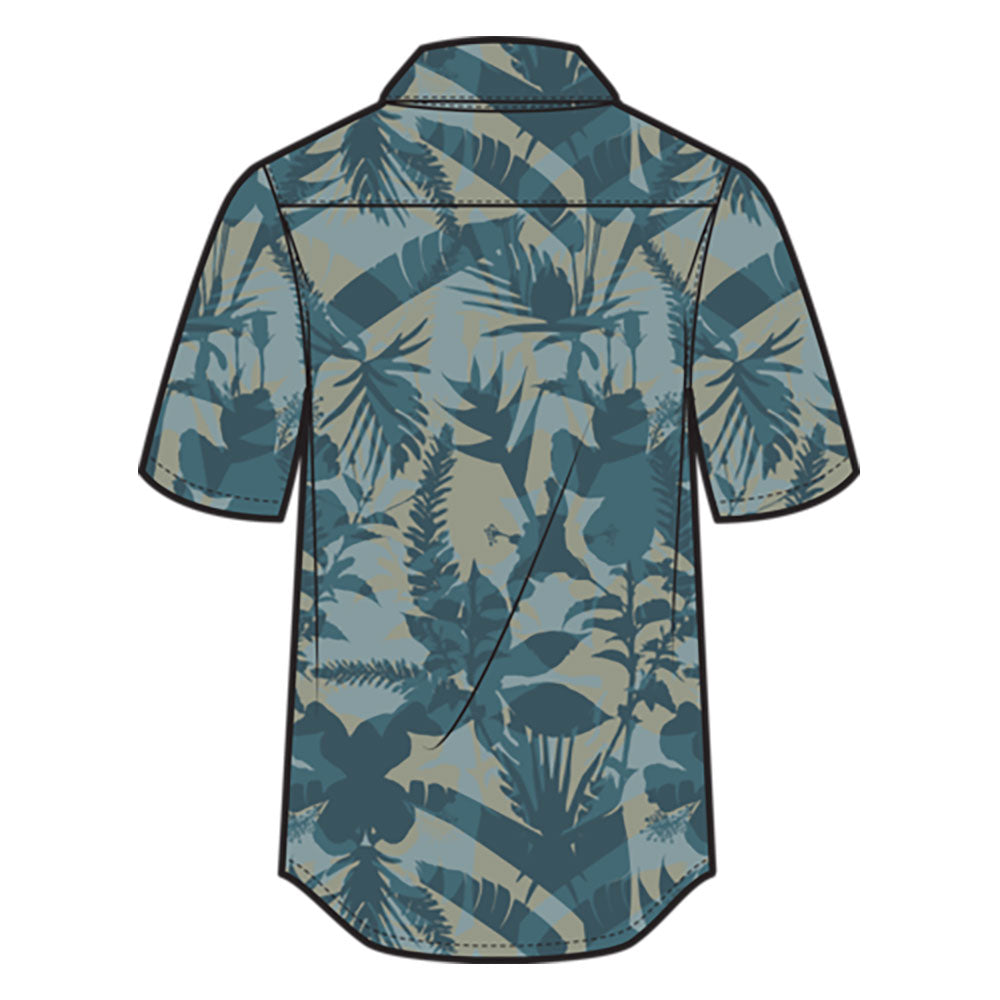 RAPID RIVERS PRINTED SHORT SLEEVE SHIRT Everblue, Botaniflage