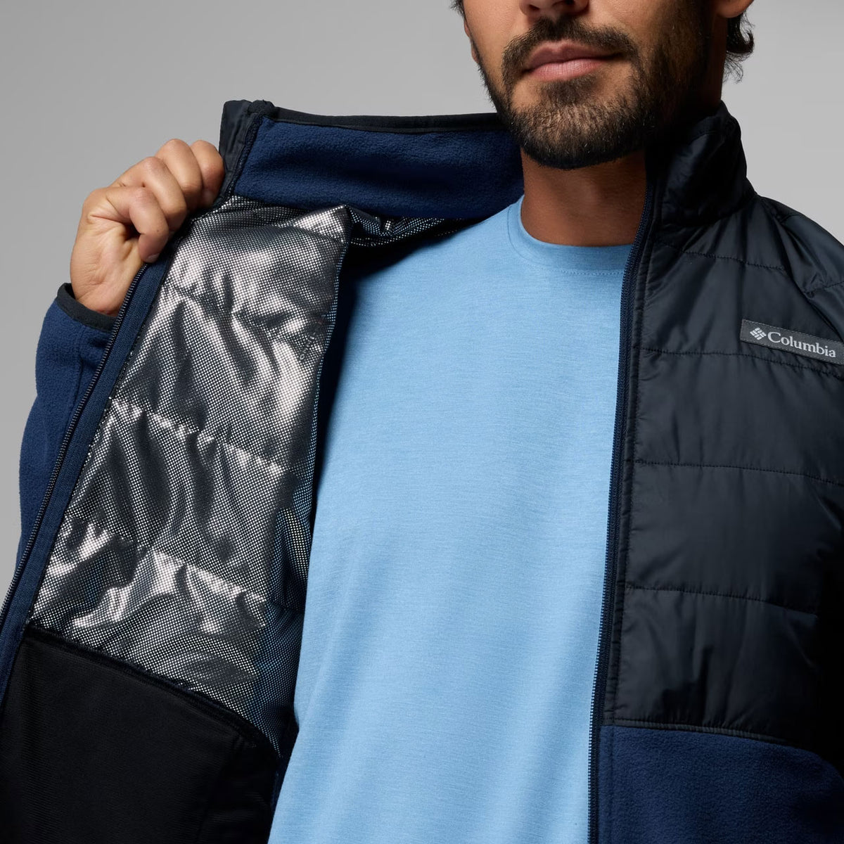 BASIN BUTTE™ II HYBRID FLEECE JACKET Collegiate Navy/Black