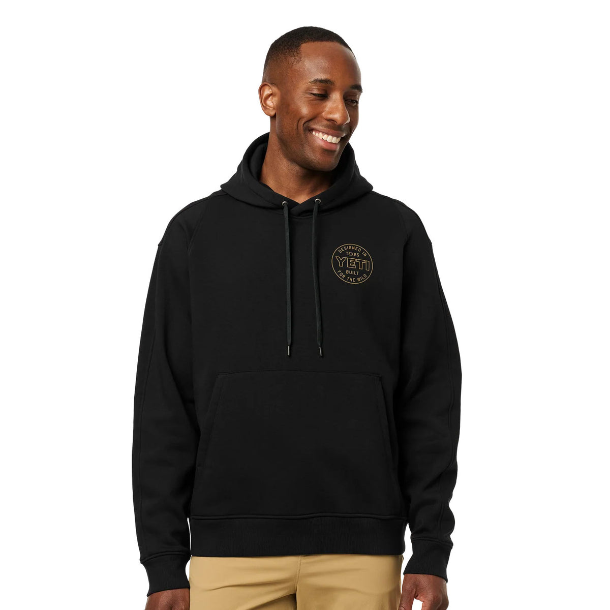 DESIGNED IN PULLOVER FLEECE HOODIE Black