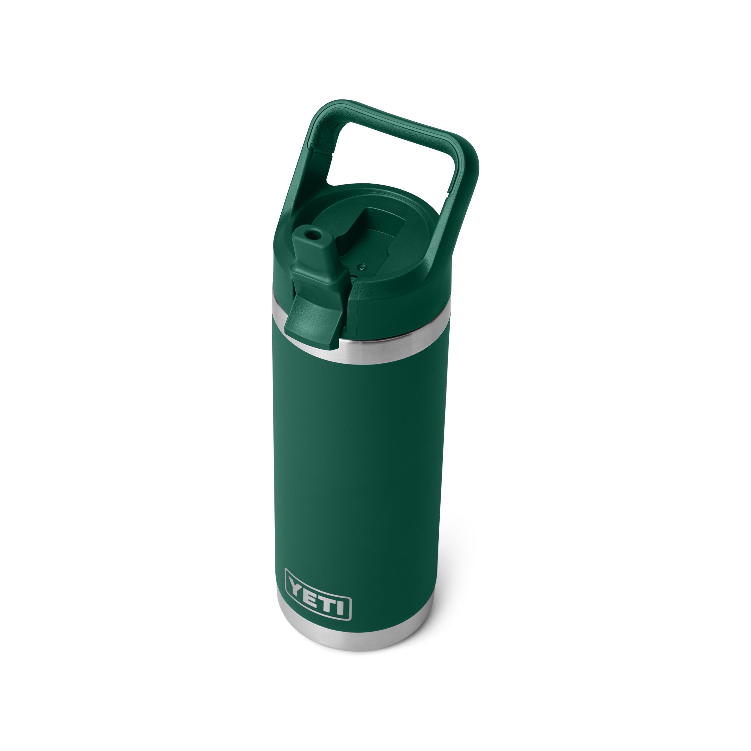 RAMBLER® 18 OZ (532 ML) BOTTLE WITH STRAW CAP Black Forest Green
