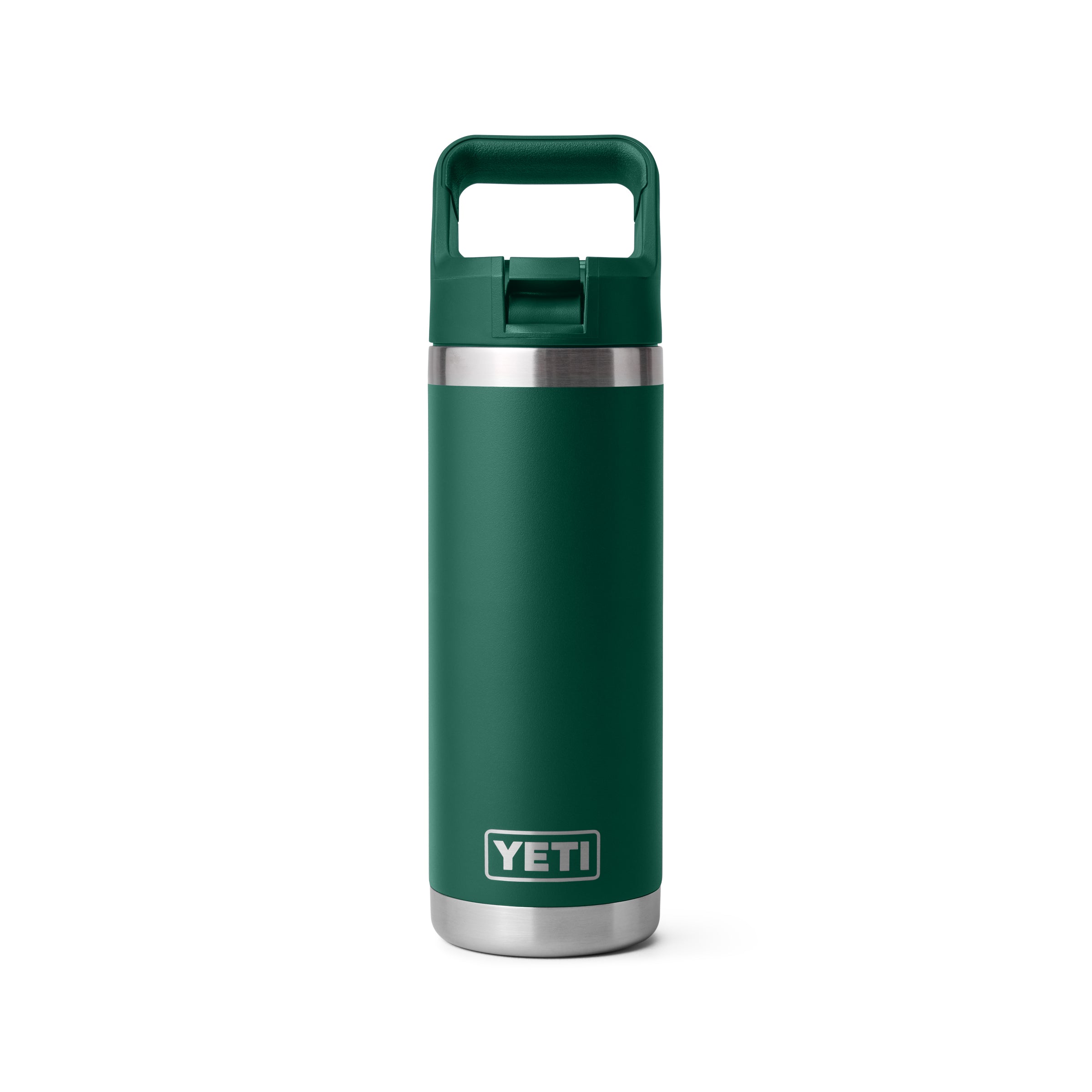 RAMBLER® 18 OZ (532 ML) BOTTLE WITH STRAW CAP Black Forest Green