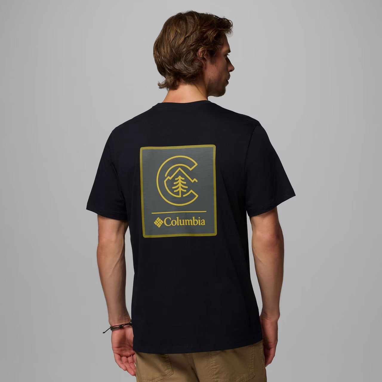 ORGANIC COTTON GRAPHIC T-SHIRT Black, Linework C Badge