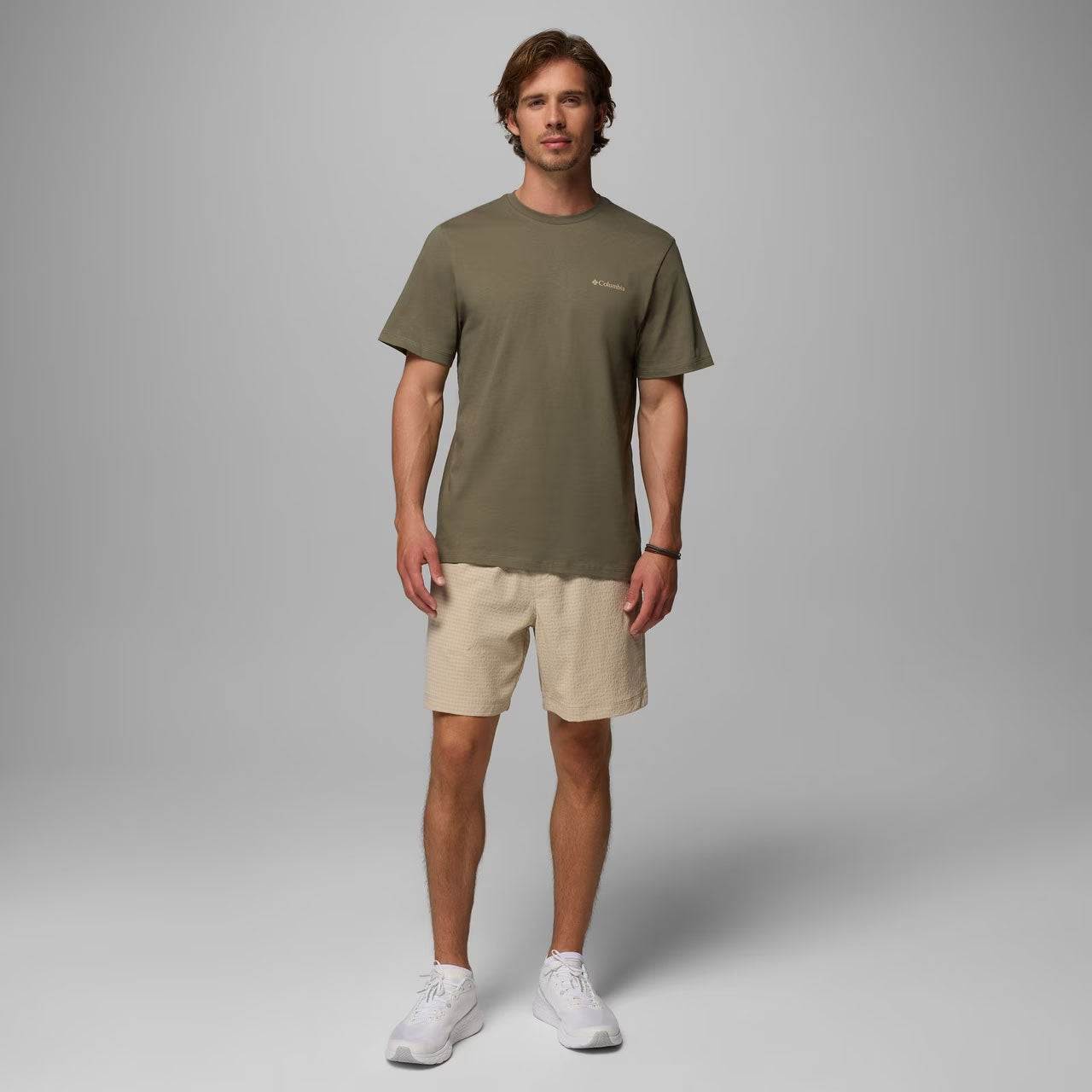 ORGANIC COTTON GRAPHIC T-SHIRT Stone Green, Linework C Badge
