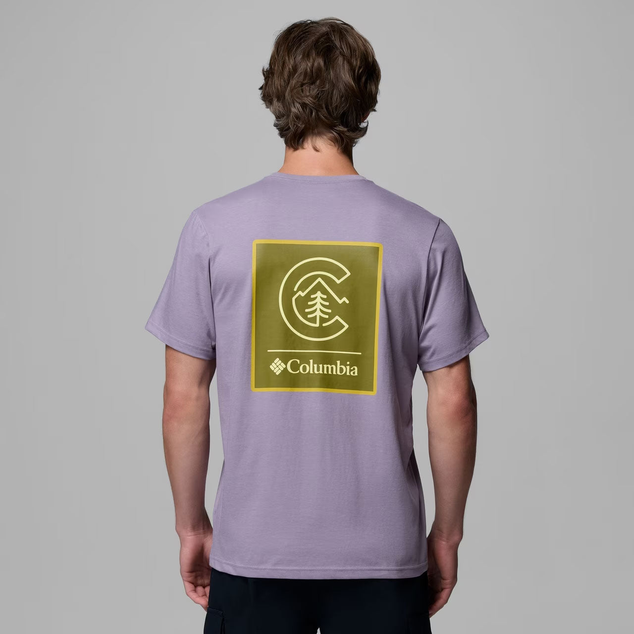 ORGANIC COTTON GRAPHIC T-SHIRT Shale Purple, Linework C Badge