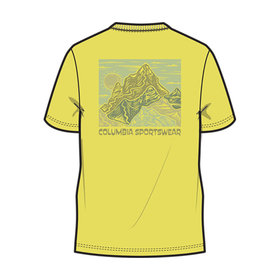 ORGANIC COTTON GRAPHIC T-SHIRT Acid Yellow, Sunscape