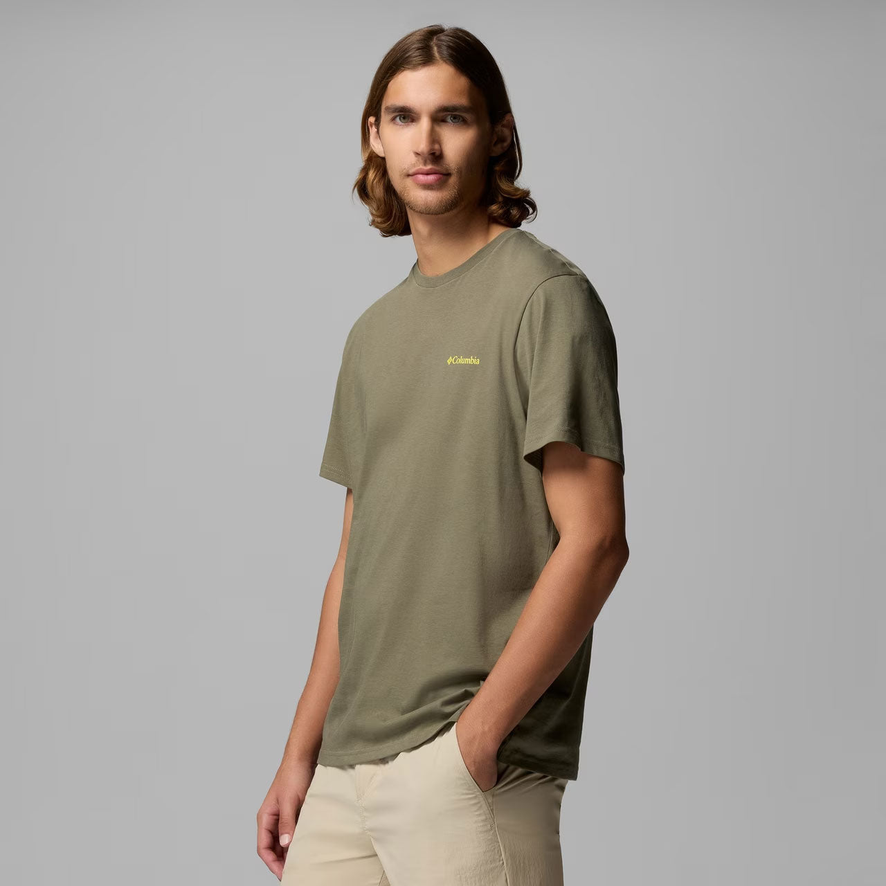 ORGANIC COTTON GRAPHIC T-SHIRT Stone Green, Shining Sandscape
