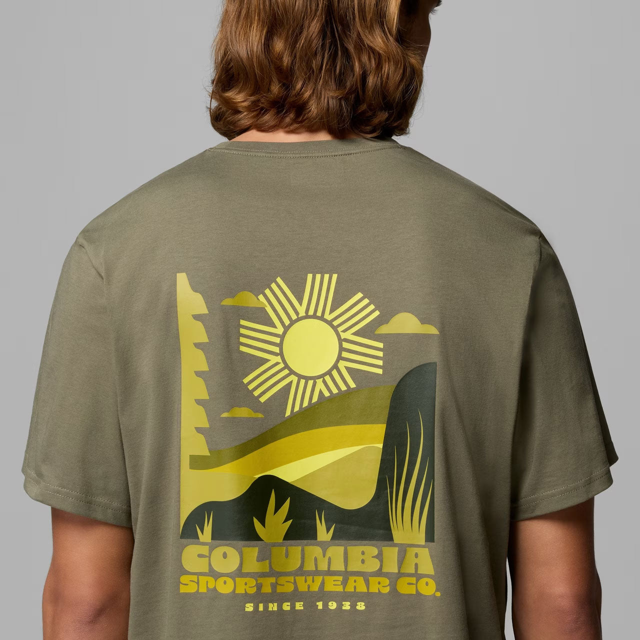 ORGANIC COTTON GRAPHIC T-SHIRT Stone Green, Shining Sandscape
