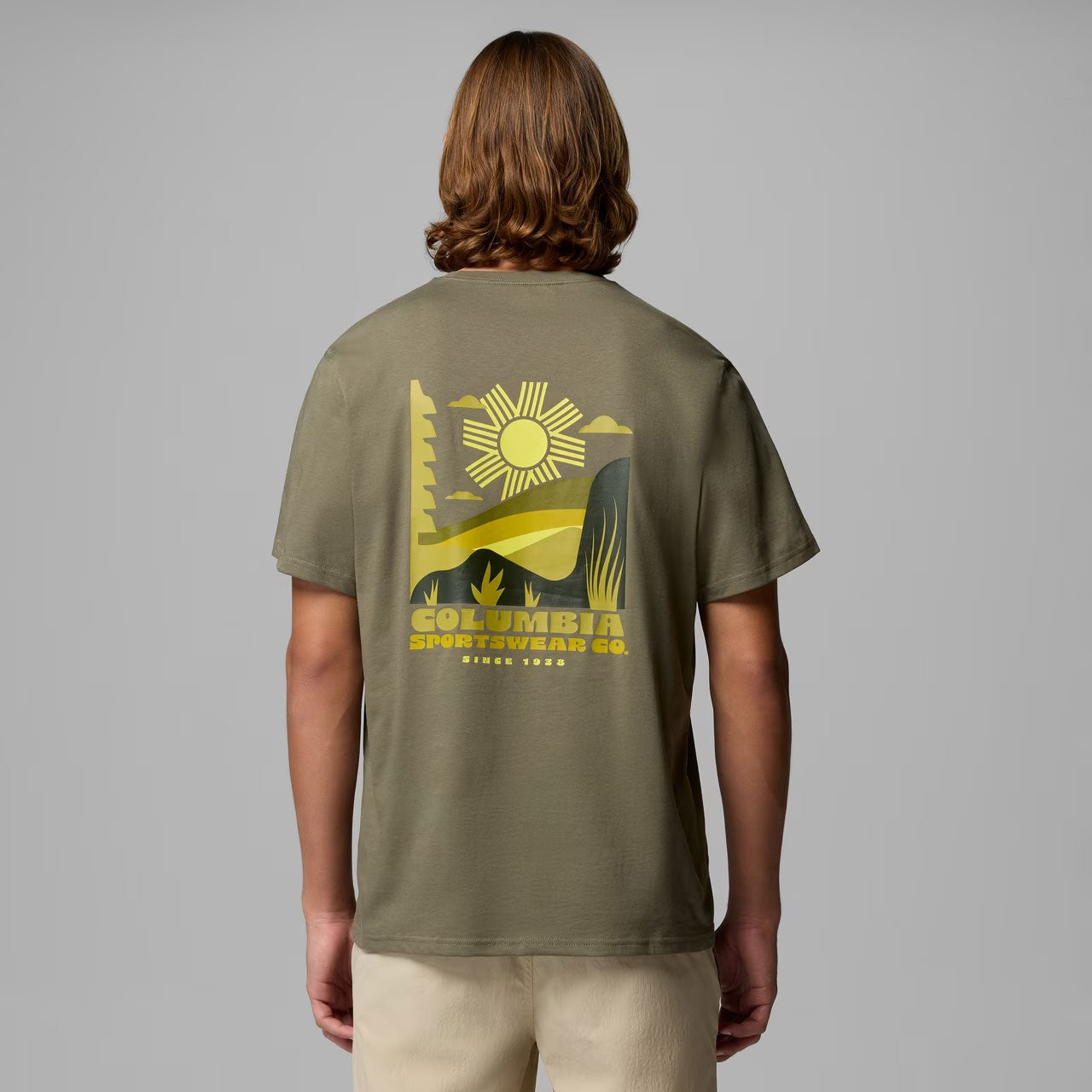 ORGANIC COTTON GRAPHIC T-SHIRT Stone Green, Shining Sandscape