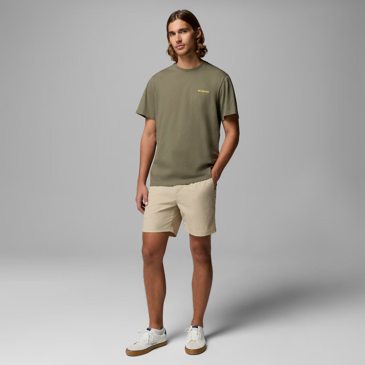 ORGANIC COTTON GRAPHIC T-SHIRT Stone Green, Shining Sandscape