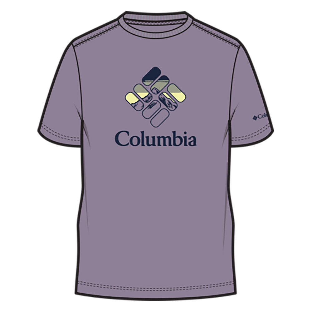 ORGANIC COTTON GRAPHIC T-SHIRT Shale Purple, Heavenly Stacked Gem