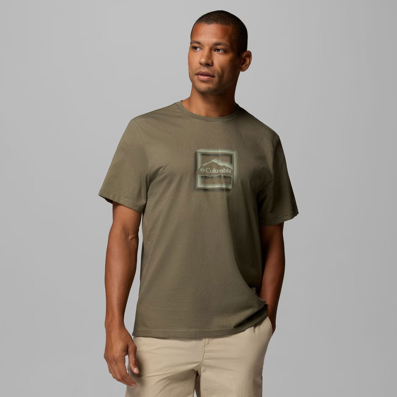 ORGANIC COTTON GRAPHIC T-SHIRT Stone Green, Illuminated Brand