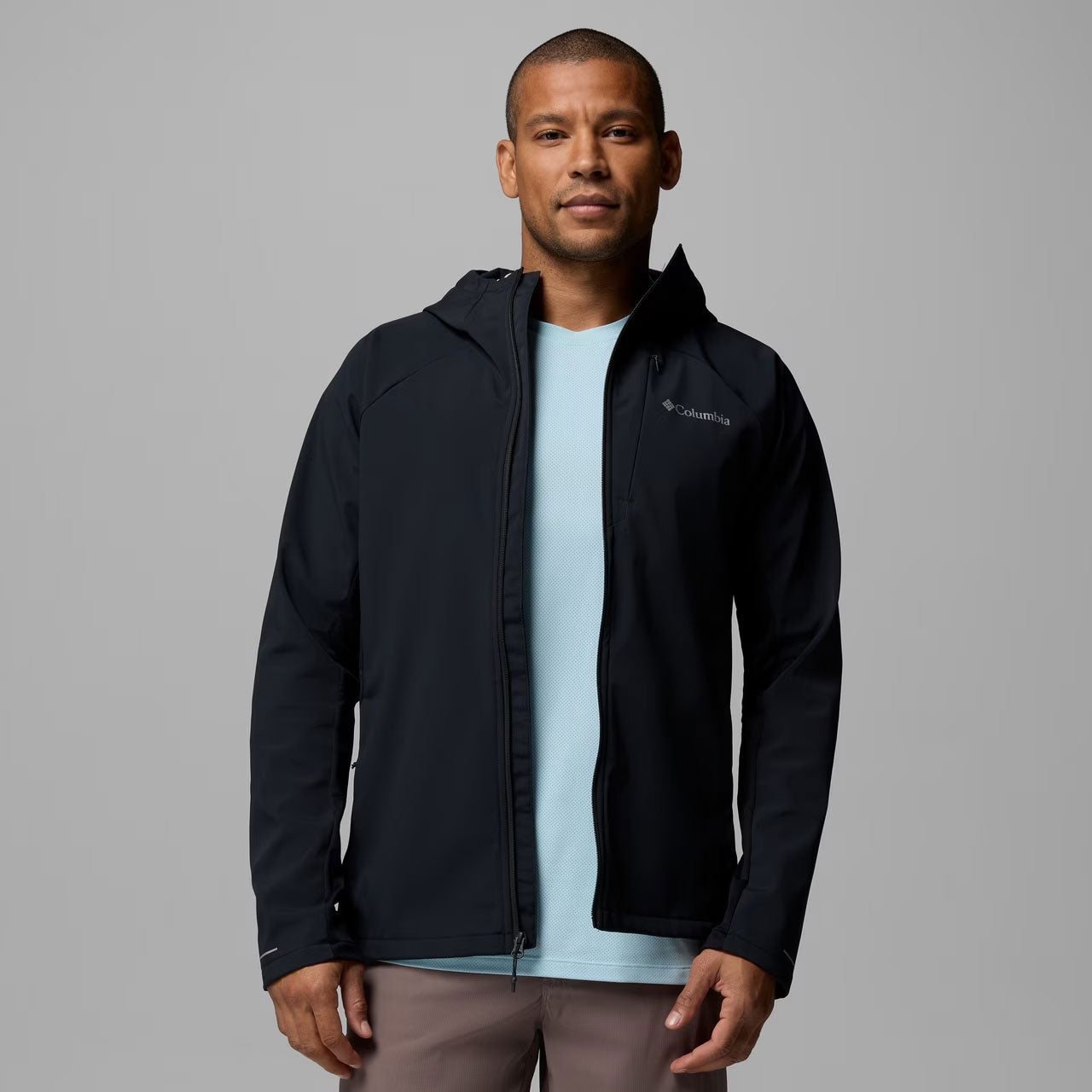 TRAILBORNE™ HOODED SOFTSHELL JACKET Black