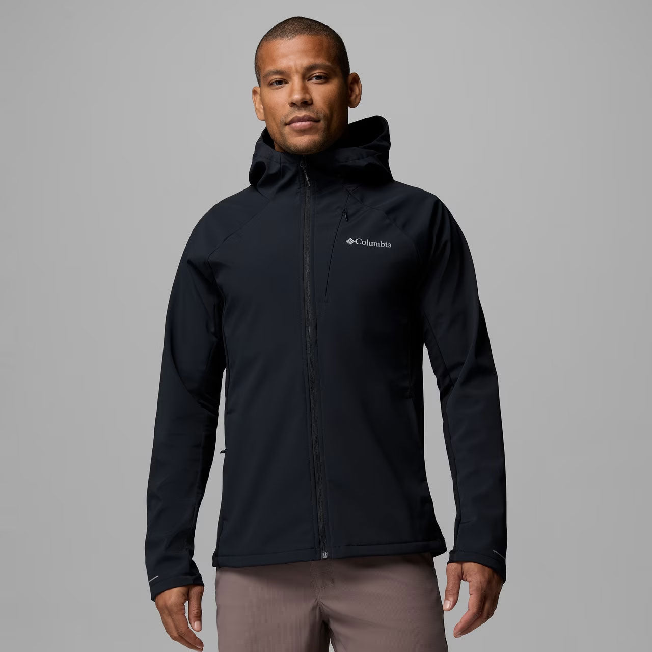 TRAILBORNE™ HOODED SOFTSHELL JACKET Black
