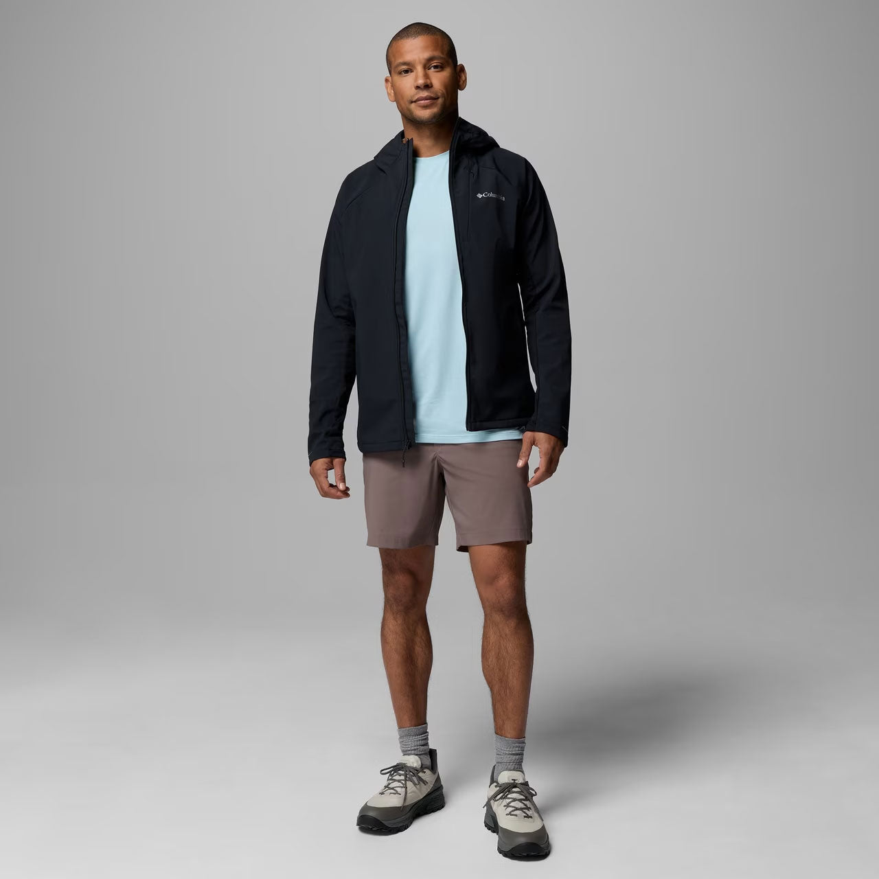 TRAILBORNE™ HOODED SOFTSHELL JACKET Black