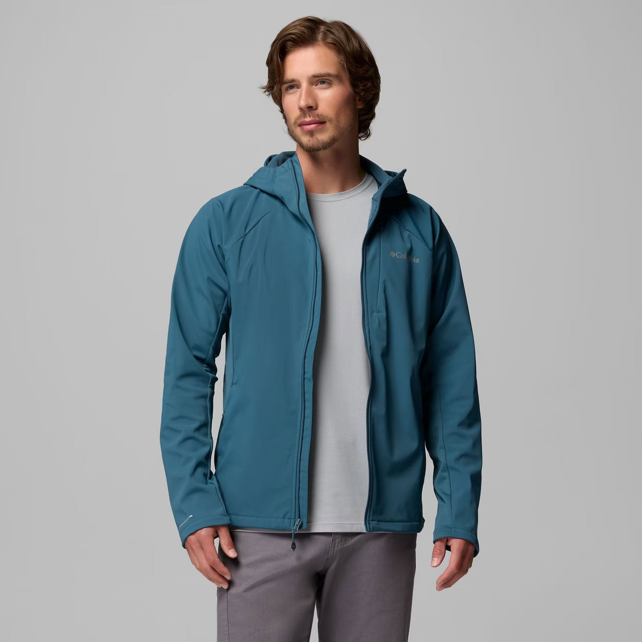 TRAILBORNE™ HOODED SOFTSHELL JACKET Everblue