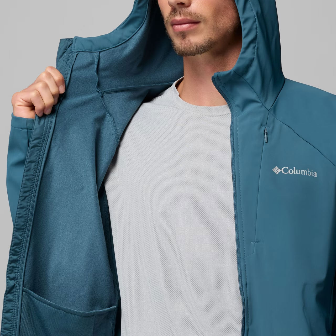 TRAILBORNE™ HOODED SOFTSHELL JACKET Everblue