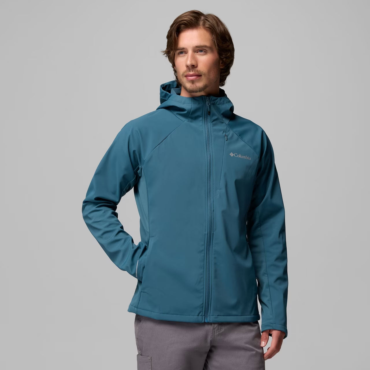 TRAILBORNE™ HOODED SOFTSHELL JACKET Everblue